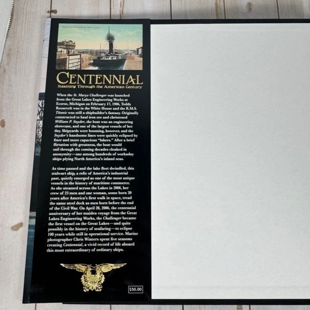 Centennial Steaming Through American Century Christopher Winters Signed 2008 HC